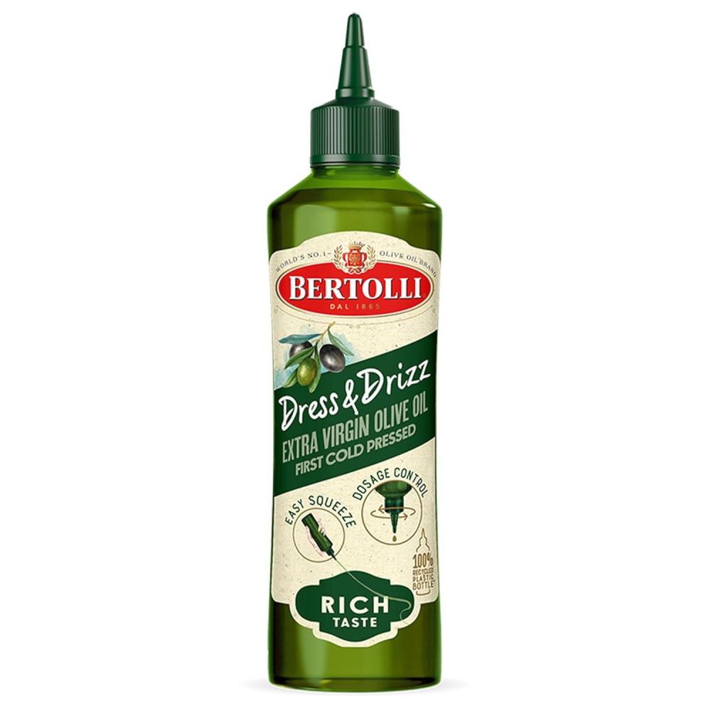 image:imageBertolli Dress amp Drizz Extra Virgin Olive Oil Rich Taste Contains Polyphenols Squeeze Bottle 155 fl ozRich Taste