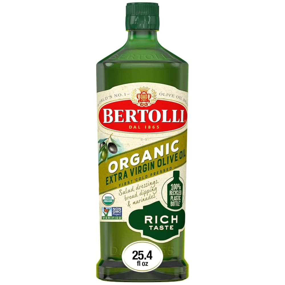 image:imageBertolli Organic Extra Virgin Olive Oil Rich Taste First Cold Pressed Contains Polyphenols 254 fl oz