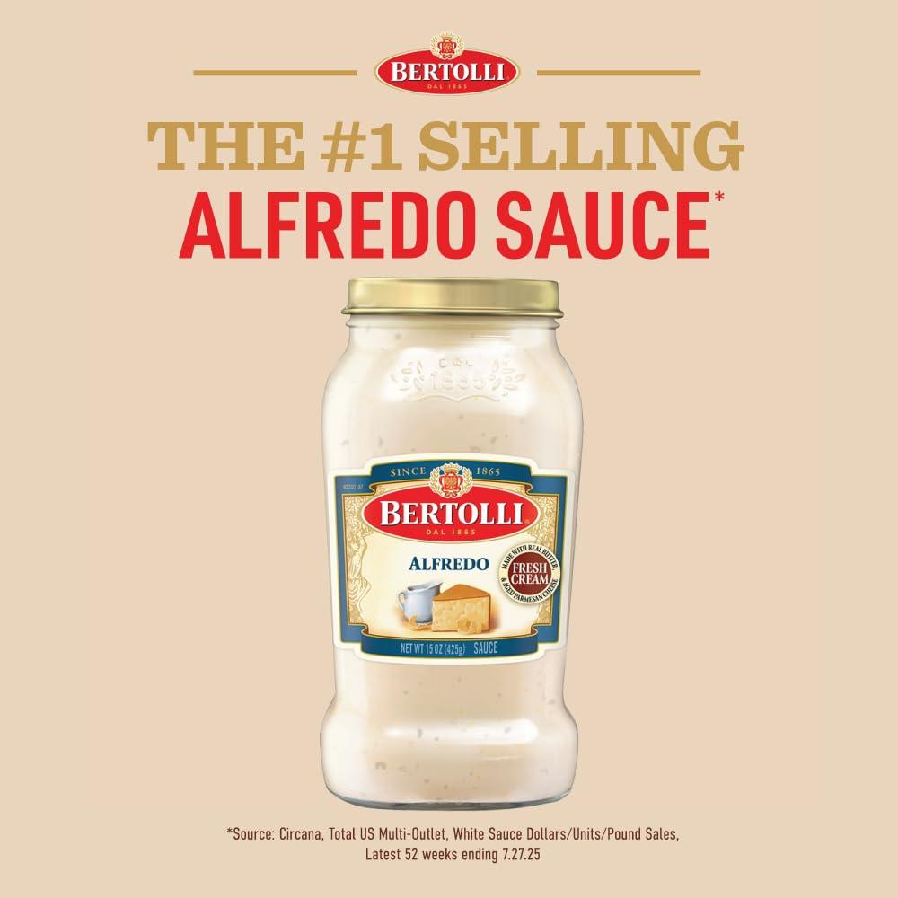 image:imageBertolli Alfredo Sauce with Basil Spaghetti Pasta Sauce 15 ozAged Parmesan Alfredo