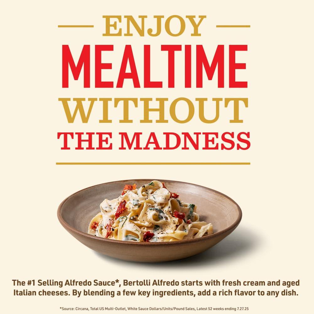 image:imageBertolli Alfredo Sauce with Basil Spaghetti Pasta Sauce 15 ozAged Parmesan Alfredo
