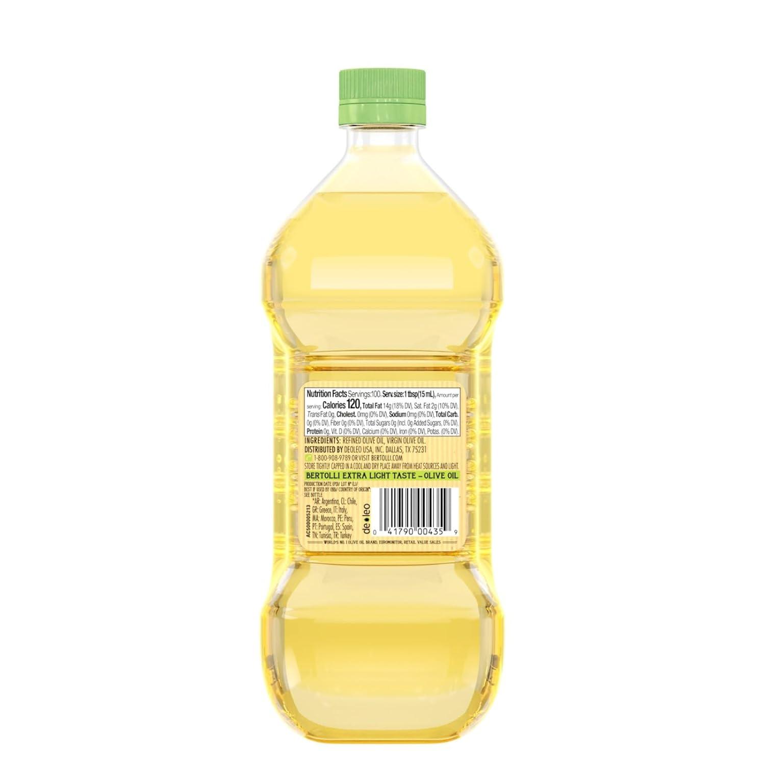 image:imageBertolli Extra Light Tasting Olive Oil 51Ounce Bottle5072 fl oz Pack of 2