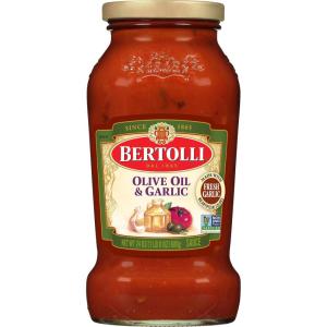 Bertolli Pasta Sauce with Olive Oil and Garlic, Spaghetti Tomato Sauce, 24 oz(Olive Oil & Garlic)
